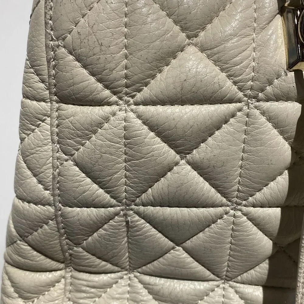 Kate Spade Women's Black White‎ Quilted Leather Chain Strap Shoulder Bag